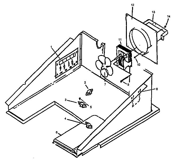 Amana CACO27SEW1/P41132338N control compartment section diagram