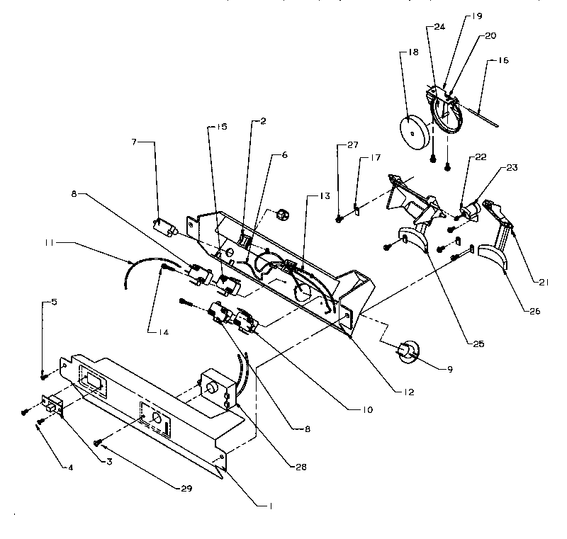 Amana SRD22S5E-P1190301WE ice & water cavity diagram
