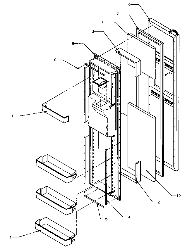 Amana SZD22S5W-P1190414WW freezer door diagram