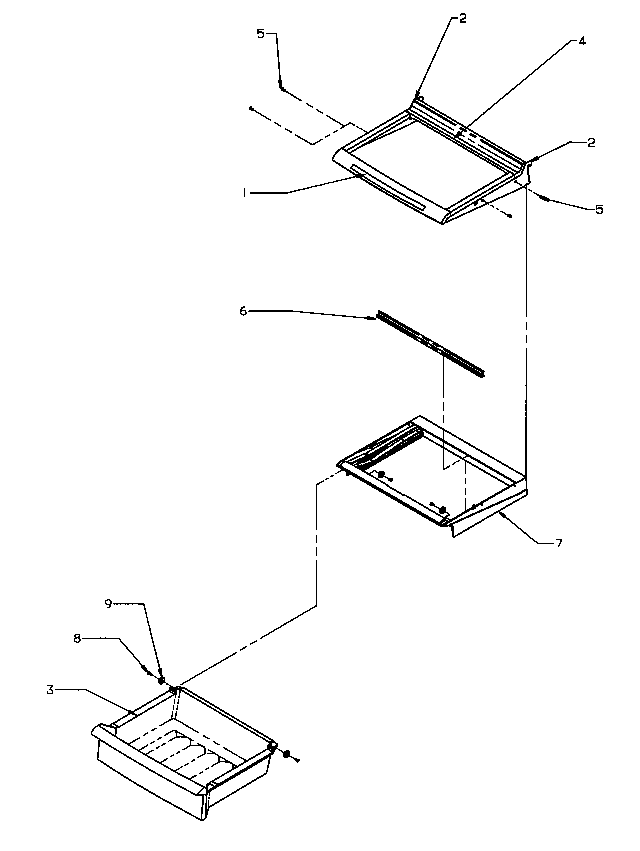 Amana SZD22S5W-P1190414WW shelving & drawers (ref) diagram