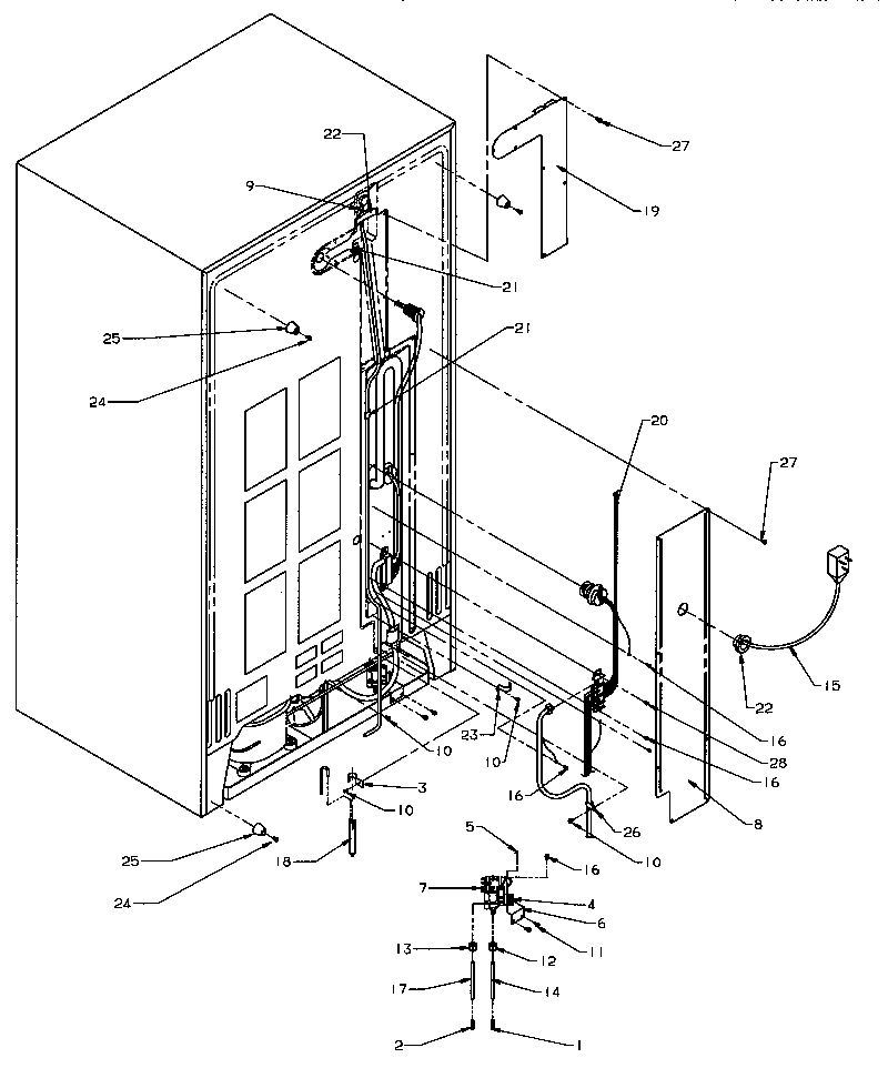 Amana SZD22S5W-P1190414WW cabinet back diagram