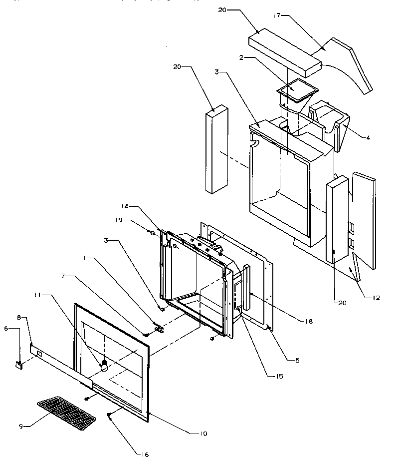 Amana SZD22S5W-P1190414WW ice and water cavity diagram