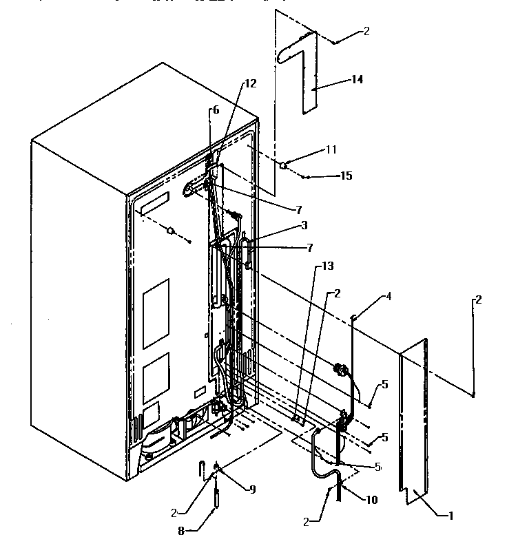 Amana SX25SL-P1190203WL back unit diagram