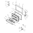 Amana TX22S3E-P1196001WE freezer door assembly (tx22s3e/p1196001we) (tx22s3l/p1196001wl) (tx22s3w/p1196001ww) diagram