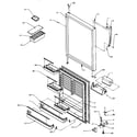 Amana TX22S3E-P1196001WE refrigerator door assembly (tx22s3e/p1196001we) (tx22s3l/p1196001wl) (tx22s3w/p1196001ww) diagram