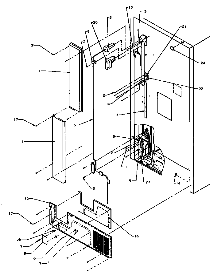 Amana TX22S3W-P1196001WW cabinet back diagram