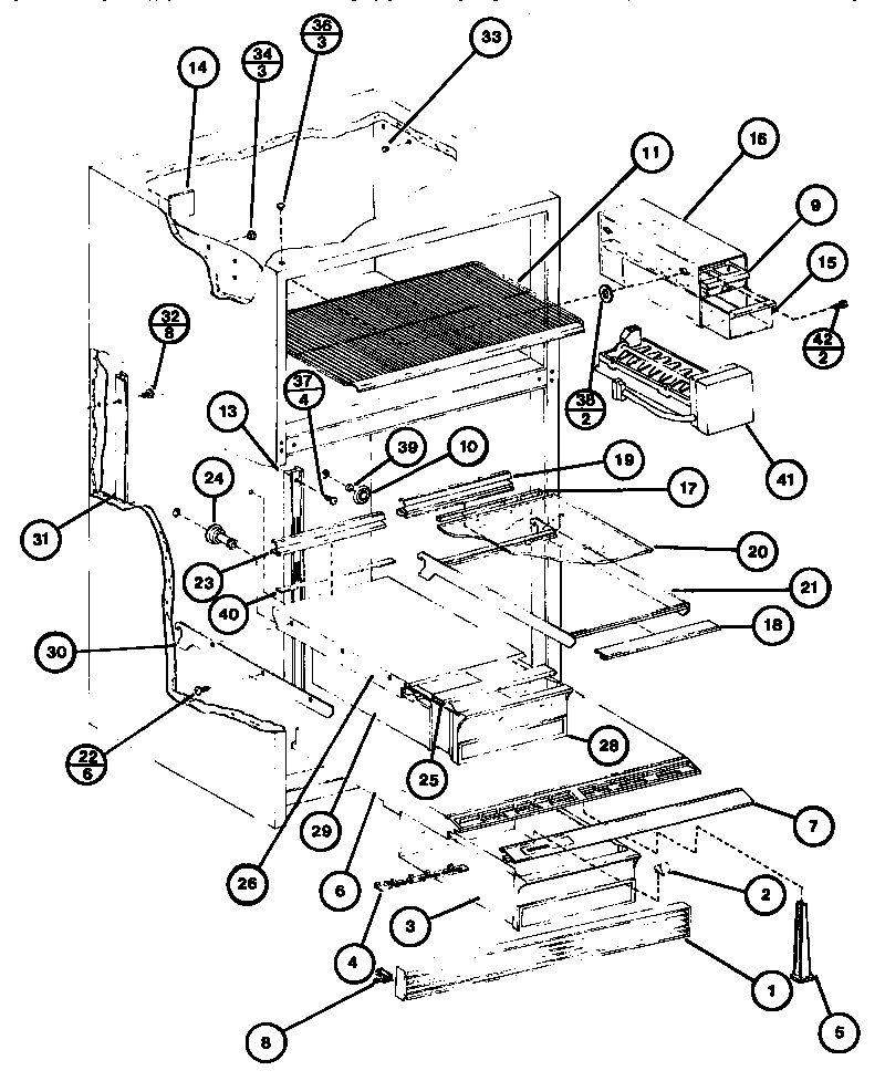 Amana TL20G-P75535-12W interior accessories diagram