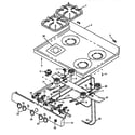 Caloric RLN362UW/P1142960NW open top burner assembly diagram