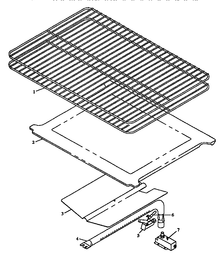 Caloric RLN347UL/P1142959NL oven components diagram