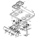 Caloric RLN385UL/P1143130NL oven top burner assembly (rln370ul/p1143110nl) (rln370uw/p1143110nw) (rln380uk/p1143111nk) (rln380ul/p1143111nl) (rln380uw/p1143111nw) (rln380uww/p1143111nww) (rln381ul/p1142962nl) (rln381ul/p1143129nl) (rln381uw/p1142962nw) (rln381uw/p1143129nw) (rln381u diagram