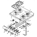 Caloric RLN385UL/P1143130NL sealed top burner assembly (rln367ul/p1142961nl) (rln367uw/p1142961nw) (rln383ul/p1142963nl) (rln383uw/p1142963nw) (rln385ul/p1142964nl) (rln385ul/p1143130nl) (rln385uw/p1142964nw) (rln385uw/p1143130nw) (rln385uww/p1142964nww) (rln385uww/p1143130nww) diagram