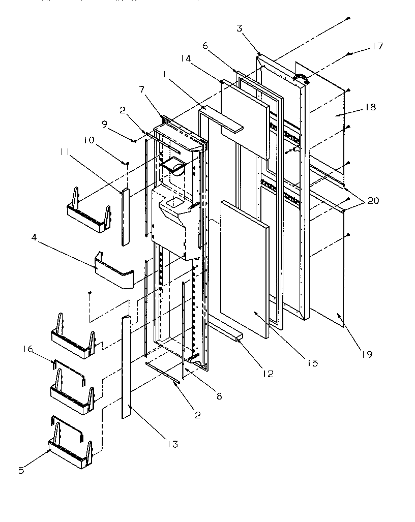 Amana GSDE3201SW-P1190901WW freezer door diagram