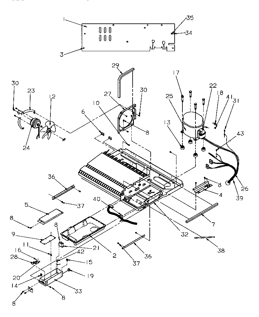 Amana GSDE3201SW-P1190901WW machine compartment diagram