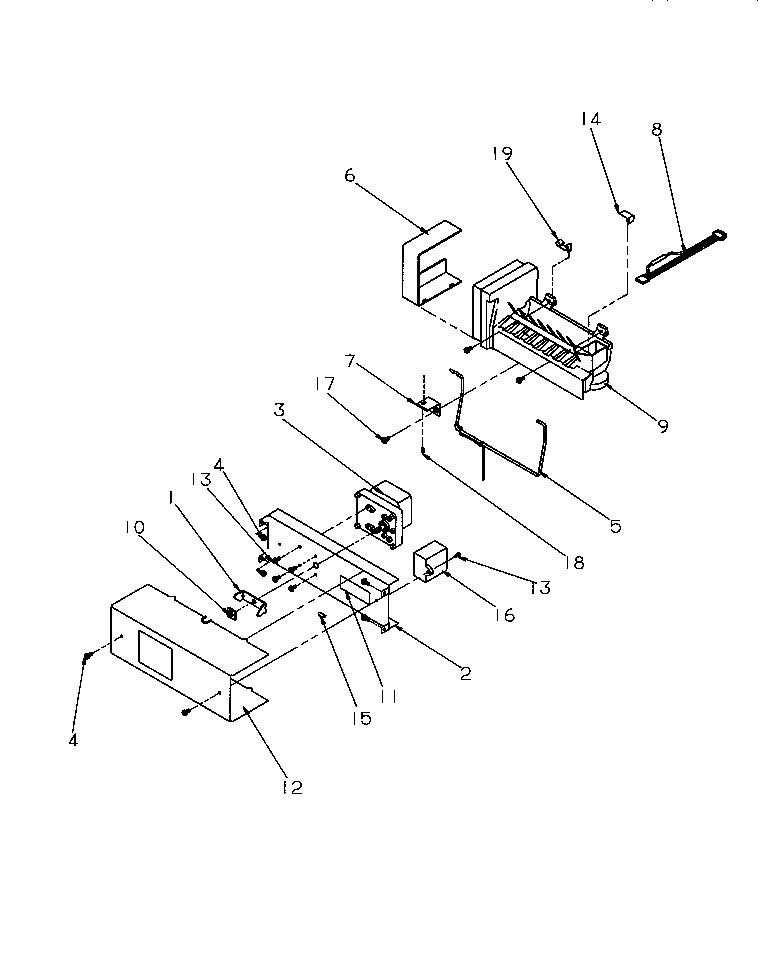 Amana GSDE3201SW-P1190901WW ice maker diagram