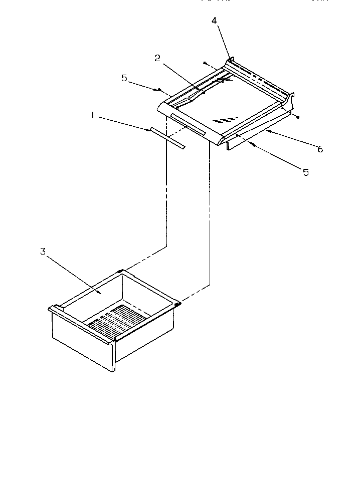 Amana SSD21SW-P1193901WW shelving and drawers (ref) diagram