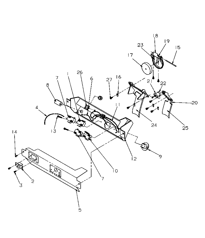 Amana SSD21SW-P1193901WW ice and water cavity diagram