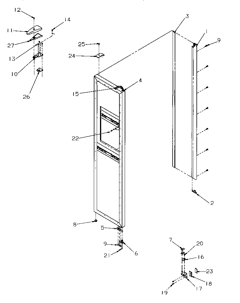 Amana SRDE27S3W-P1190601WW freezer door diagram