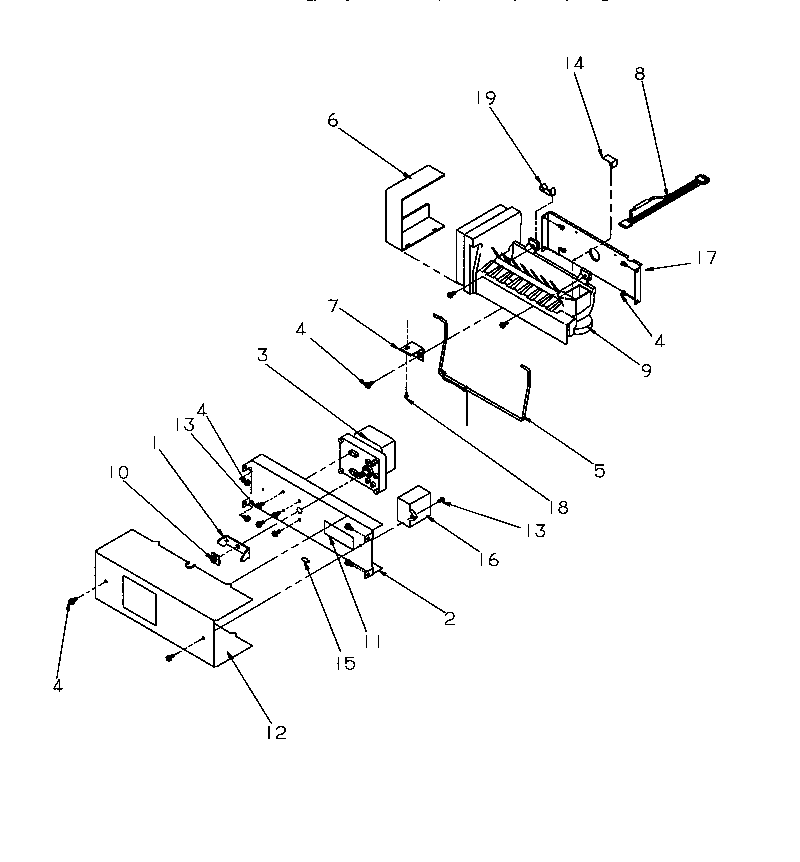 Amana SRDE27S3W-P1190601WW ice maker diagram
