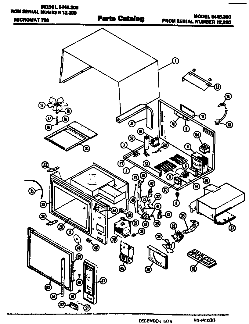 Amana 5445.300 replacement parts diagram