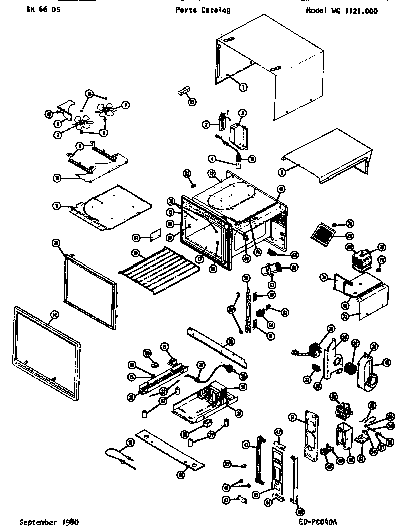 Amana WG1121.000 replacement parts diagram