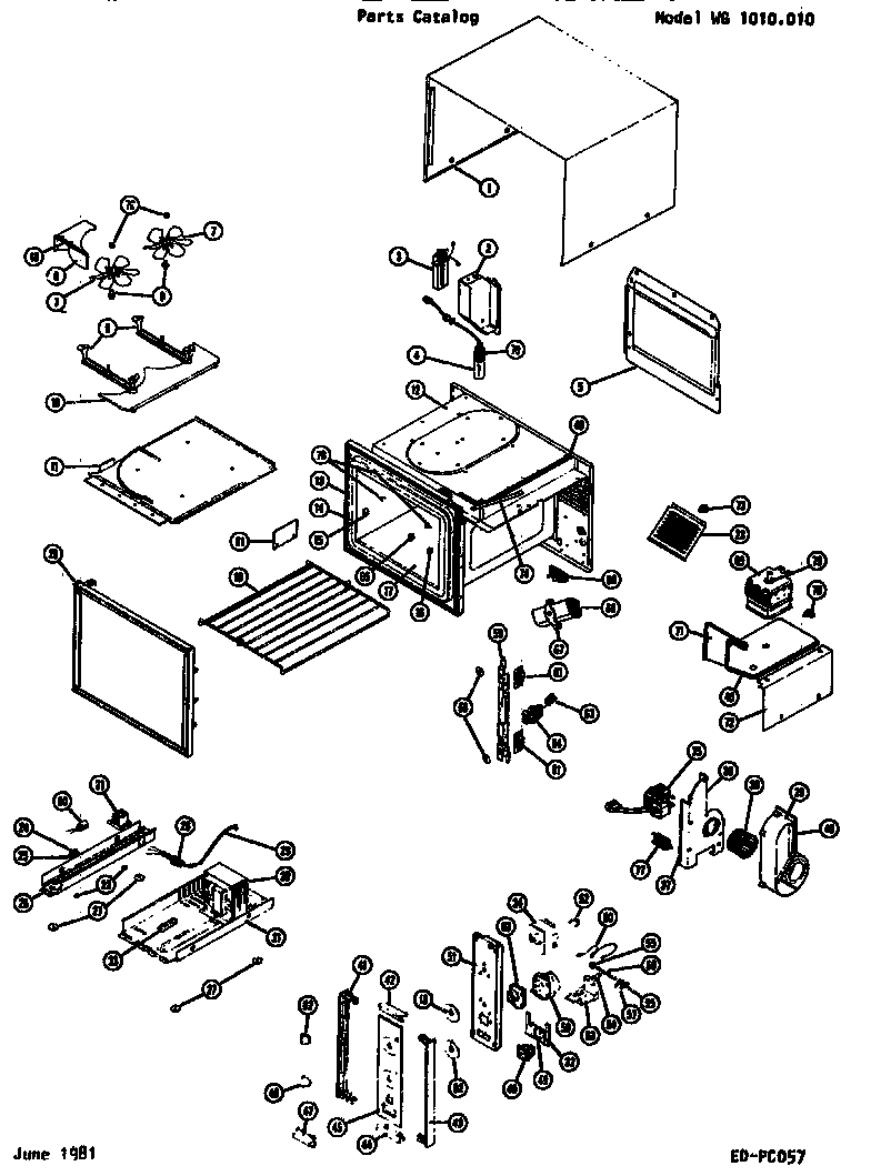 Amana WG1010.010 replacement parts diagram