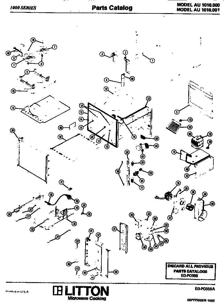 Amana AU1010.000 replacement parts diagram