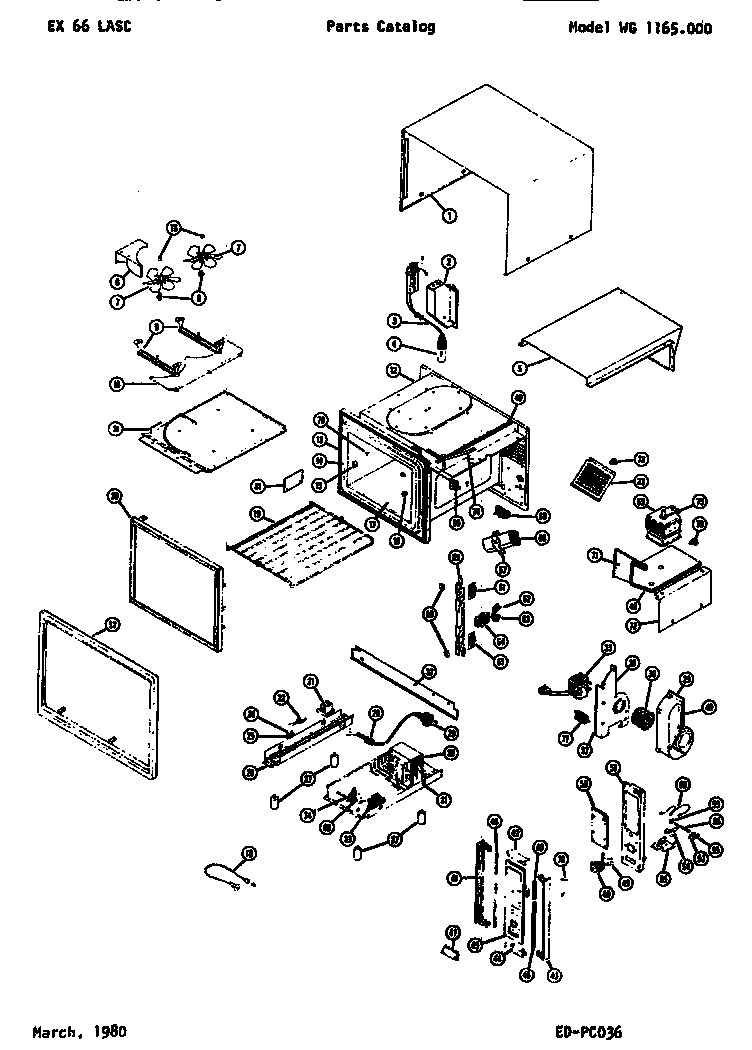 Amana WG1165.000 replacement parts diagram