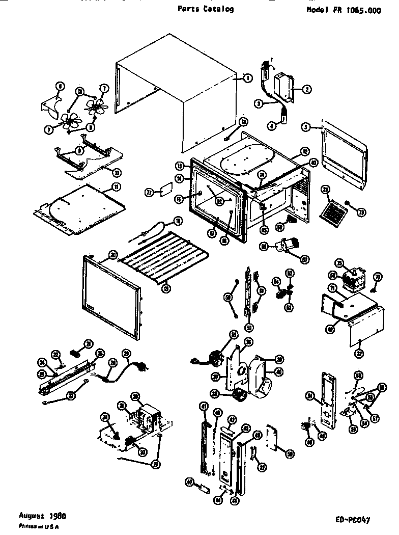 Amana FR1065.000 replacement parts diagram