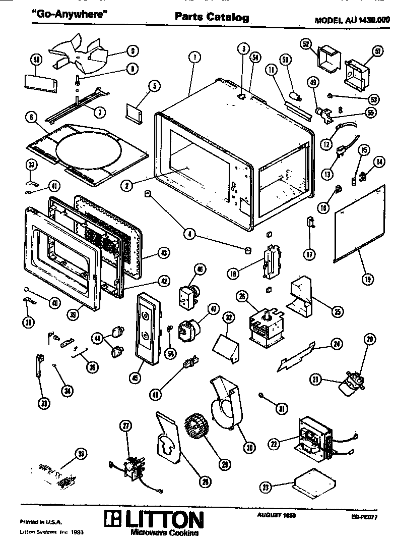 Amana AU1430.000 replacement parts diagram