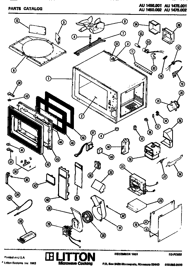 Amana AU1450.002 replacement parts diagram