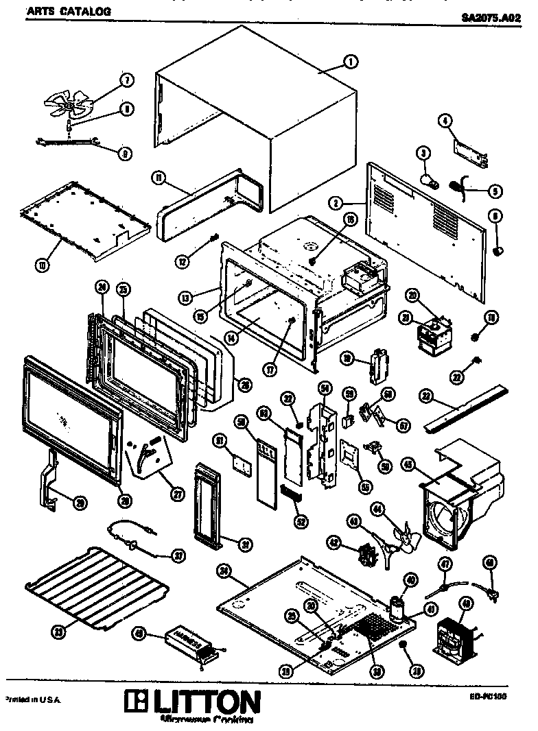 Amana SA2075.A02 replacement parts diagram