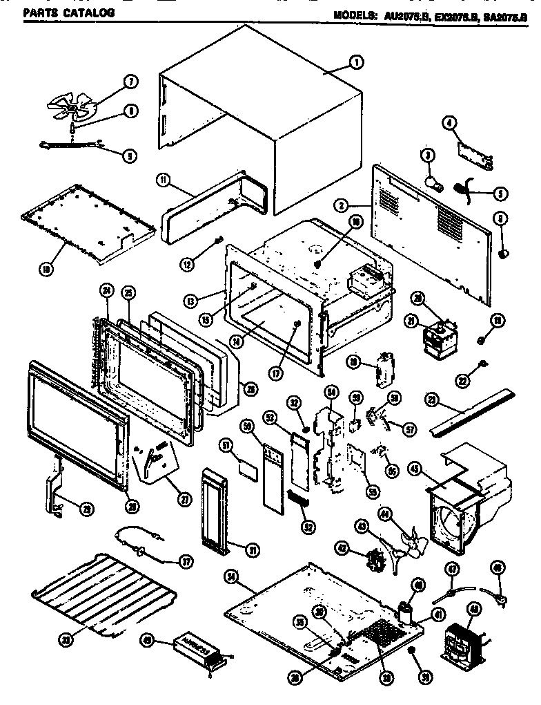 Amana EX2075.B replacement parts diagram