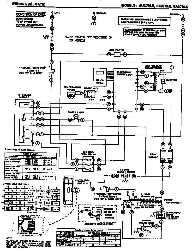 Amana EX2075.B wiring schematic diagram