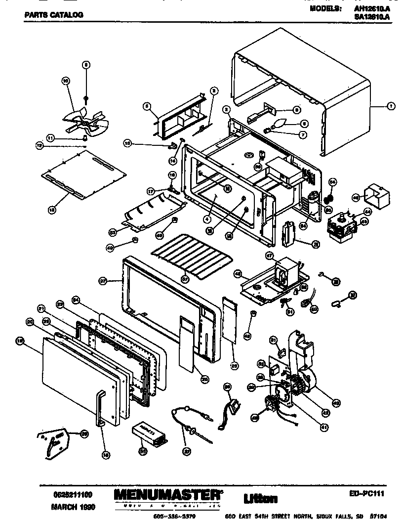 Amana AH12610.A replacement parts diagram