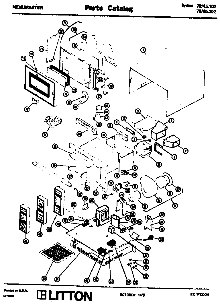 Amana 70/45.302 replacement parts diagram