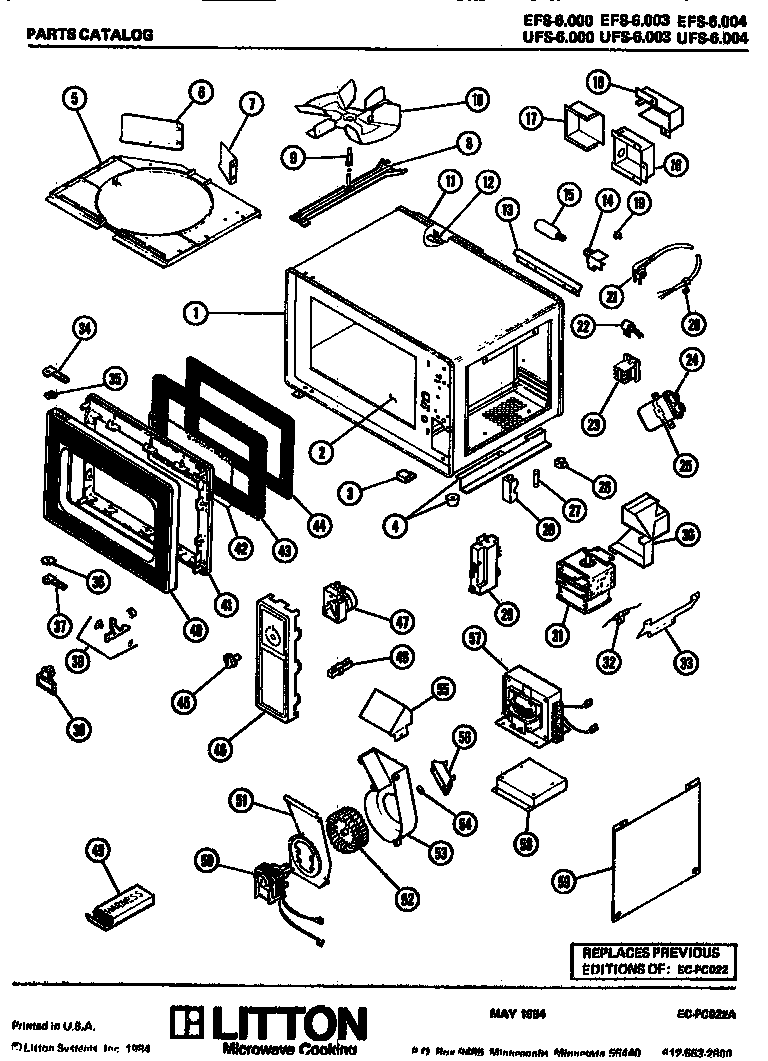 Amana UFS-6.004 replacement parts diagram