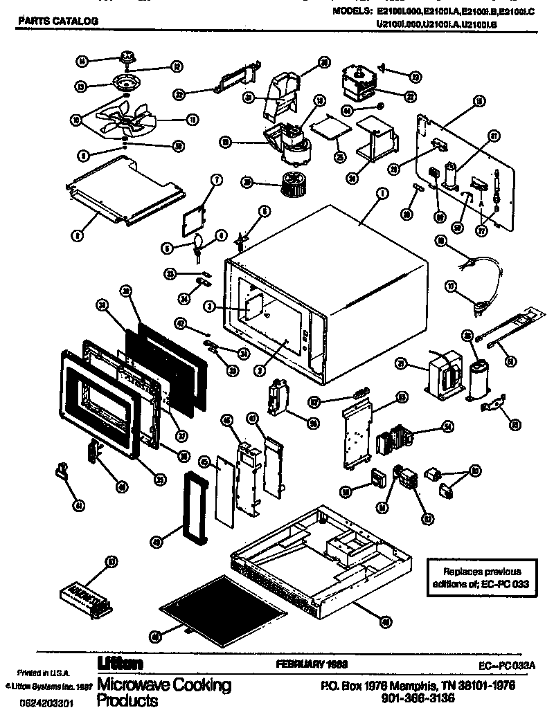 Amana E2100I.B replacement parts diagram