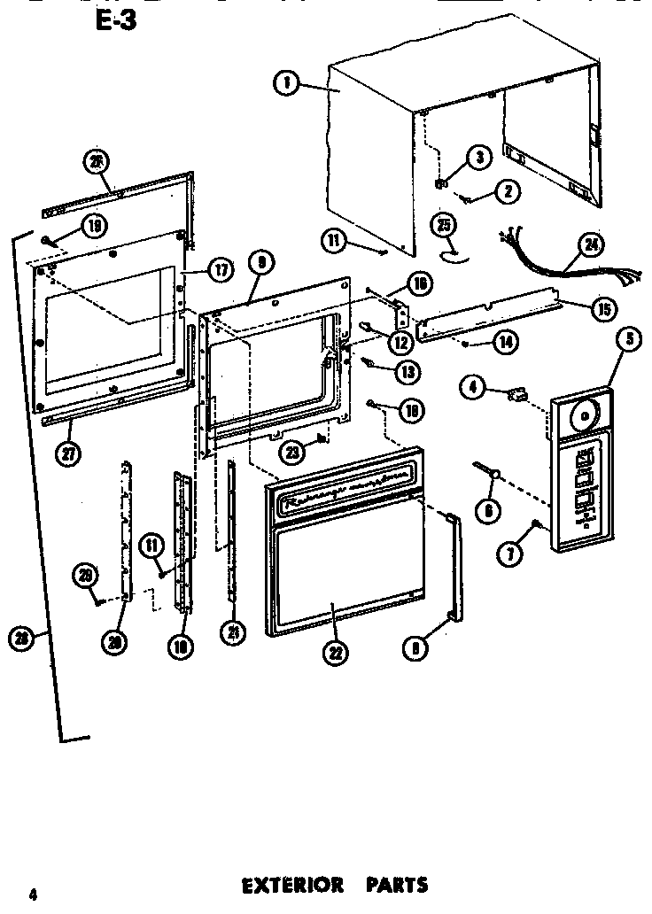 Amana EMR3/P7339501M exterior diagram