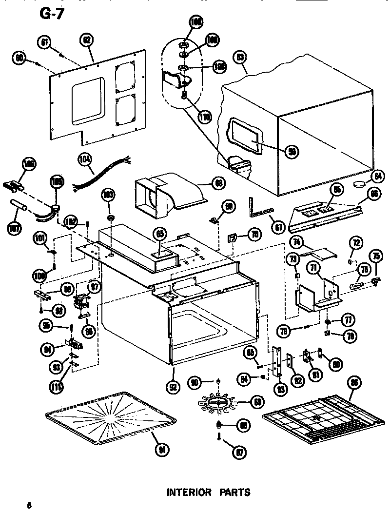 Amana ER1/P7107905M interior diagram