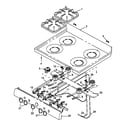 Amana SNK26CB0/P1142989N open top burner assembly (snk26aa0/p1142988n) (snk26aa5/p1142988n) (snk26cb0/p1142989n) (snk26cb5/p1142989n) (snp26aa0/p1142991n) (snp26aa5/p1142991n) (snp26ah0/p1143160n) (snp26cb0/p1142992n) (snp26cb5/p1142992n) (snp26zz0/p1142993n) diagram