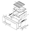 Amana SNK26CB0/P1142989N broiler drawer assembly diagram