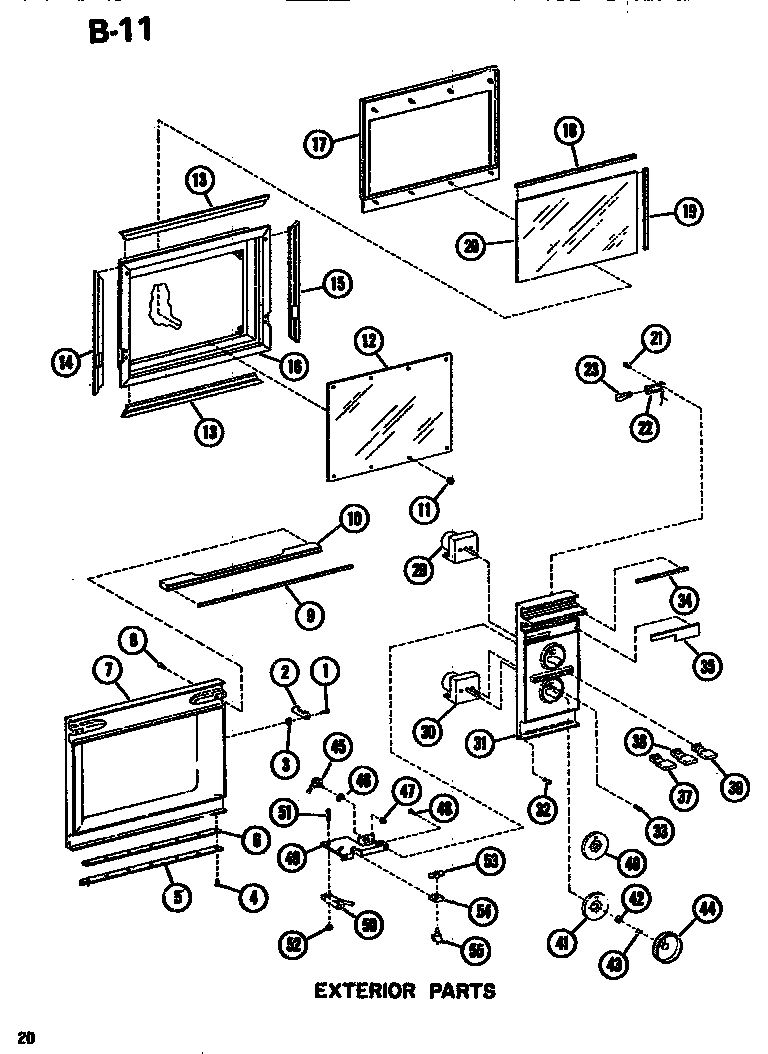 Amana RR54/P7149002M exterior diagram