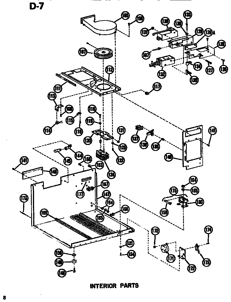 Amana RR54D/P7149005M interior diagram
