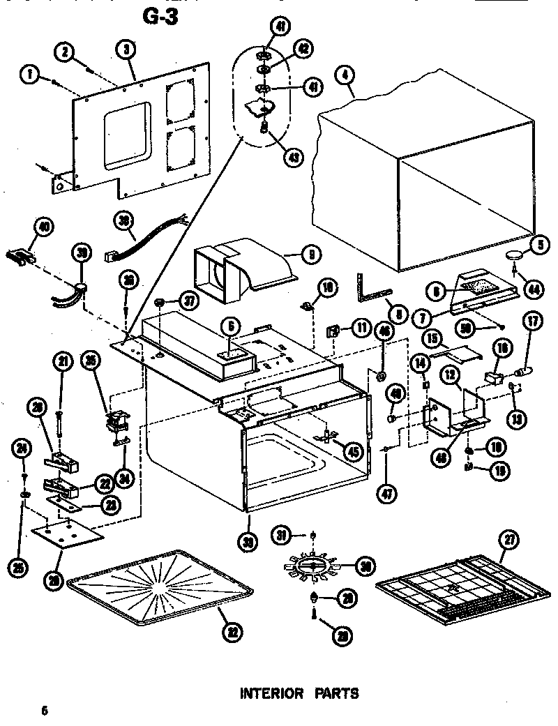 Amana R51/P7311701M interior diagram