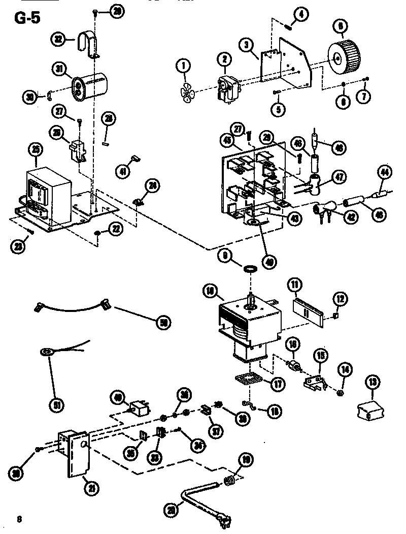 Amana R51/P7311701M interior diagram
