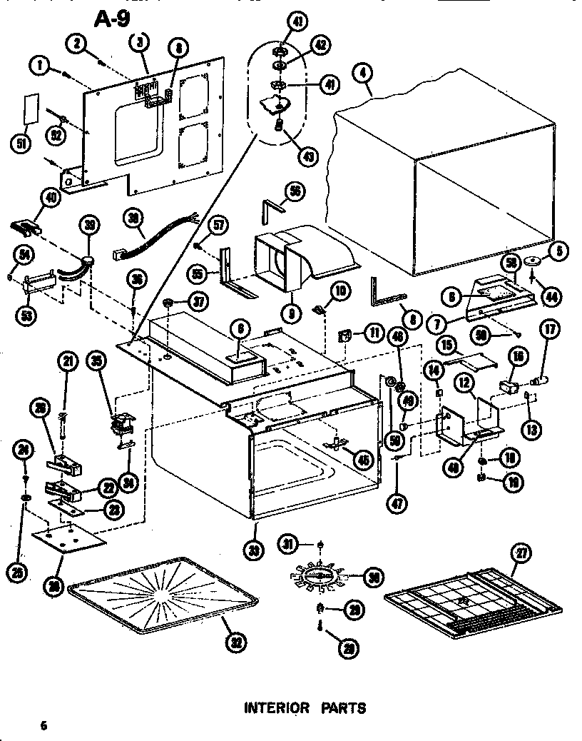 Amana R51/P7311704M interior diagram