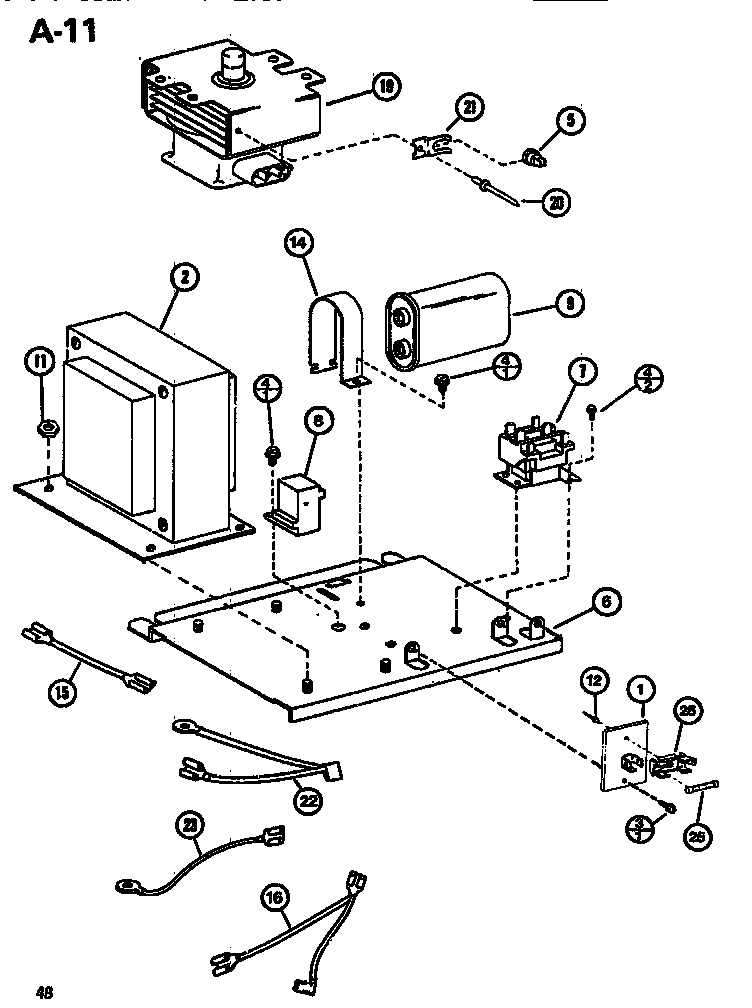 Amana RL53A/P7578803M interior diagram
