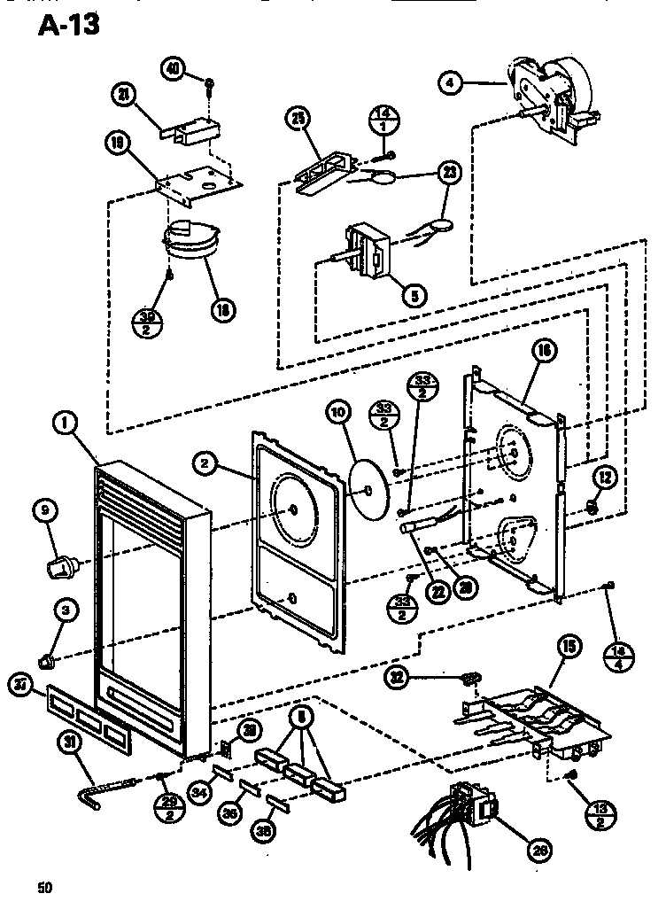 Amana RL53A/P7578803M control panel diagram