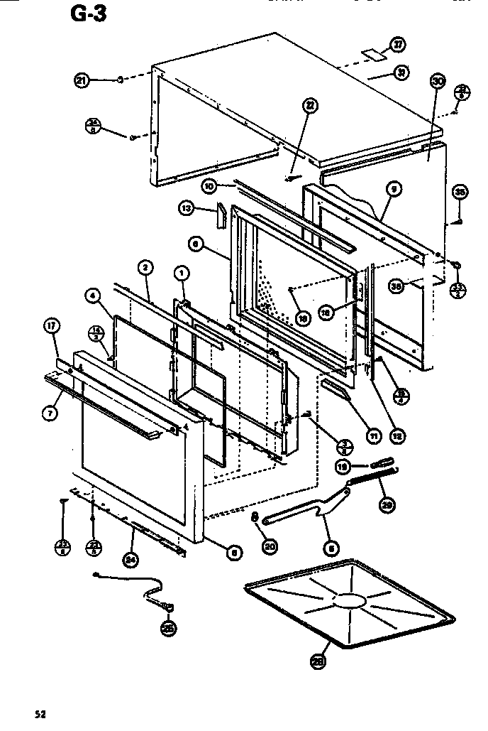 Amana RL53/P7578801M exterior (rl53a/p7578802m) (rl55a/p7548202m) diagram