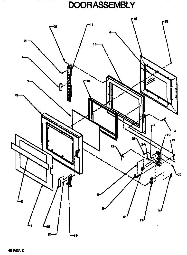 Amana RS560SS-P7836104M door assembly diagram